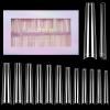 Quaferen 504Pcs Clear Coffin Nail Tips for Acrylic Nails Professional, XXXL Extra Long No C Curve Coffin Straight Acrylic Nail Tips, Half Cover No Crease Nail Extension False Nails for DIY Nail Art view 1