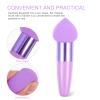 Beaupretty 3pcs Makeup Sponge with Handle Mushroom Foundation Sponge Pens for Liquid Foundation Creams Purple view 3