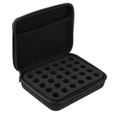 Fdit Essential Oil Carrying Case,Hard Shell Essential Oil Case Cosmetic Storage Box Suitable for 5ml Bottles. (Black)