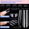 Quaferen 504Pcs Clear Square Nail Tips for Acrylic Nails Professional, XXXL Extra Long Tapered Square Straight Acrylic Nail Tips, Full Cover No Crease Nail Extension False Nails for DIY Nail Art view 4