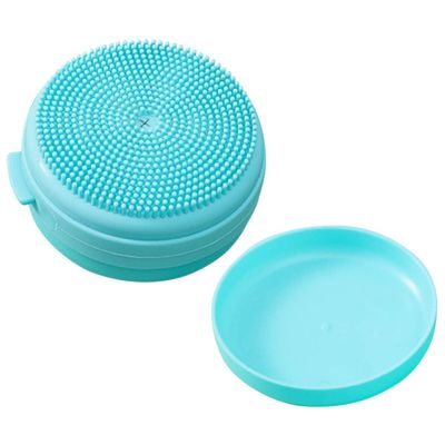 Beaupretty Soap Box Shower Brush Multi-Functional Bath Brush Silicone Bristles for Baby Adult Body Cleaning