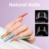 Quaferen 504Pcs Clear No C Curve Nail Tips for Acrylic Nails Professional, 3XL Extra Long Tapered Square Straight Acrylic Nail Tips, Half Cover No Crease Nail Extension Tips False Nails for Nail Art view 4