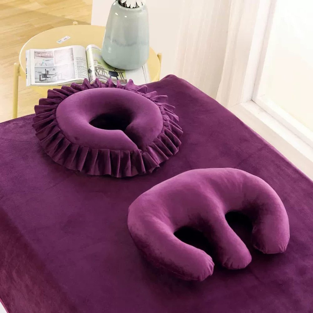 oiakus Face Cushion for Massage Table, Beauty Salon Breast Pillow and Facial Pillow, Feminine Bolster Breast Pillow Face Cradle Rest Pillow for Massage Table SPA Salon