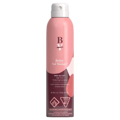 Better Not Younger Hair Thickening Hairspray  Volumizing Biotin & Bamboo Formula  Instant Fullness & Strength  Flexible & Strong Hold  Styling Spray for Women Over 40 with Thinning Hair - 6 oz
