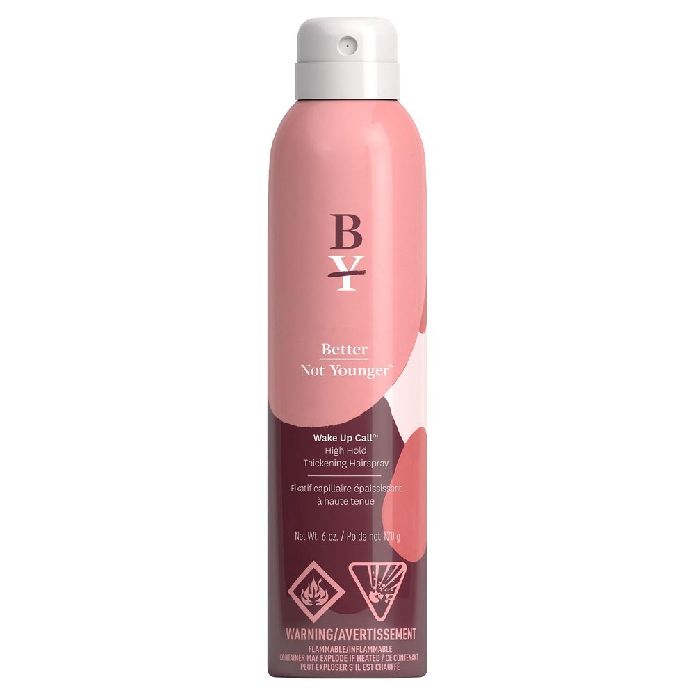 Better Not Younger Hair Thickening Hairspray  Volumizing Biotin & Bamboo Formula  Instant Fullness & Strength  Flexible & Strong Hold  Styling Spray for Women Over 40 with Thinning Hair - 6 oz