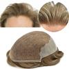 Hair Toupee For Men Real Human Hair Pieces Swiss Lace Front Mens Toupee Dentate Skin Breathable Bleached Knots Natural Hairline Real Human Hair Units For Men Hair Replacement Sytems US Stock. (7X9"-100% light to medium density, #1830 18# MEDIUM BLOND view 1