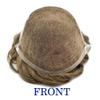 Hair Toupee For Men Real Human Hair Pieces Swiss Lace Front Mens Toupee Dentate Skin Breathable Bleached Knots Natural Hairline Real Human Hair Units For Men Hair Replacement Sytems US Stock. (7X9"-100% light to medium density, #1830 18# MEDIUM BLOND view 4
