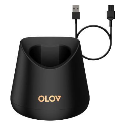 Replacement Charging Base for OLOV Groin Hair Trimmer, USB Recharge Dock & Charging Stand Compatible for OLOV Trimmer, Charging Dock with USB Power Cord (Black)