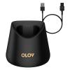 Replacement Charging Base for OLOV Groin Hair Trimmer, USB Recharge Dock & Charging Stand Compatible for OLOV Trimmer, Charging Dock with USB Power Cord (Black) view 1