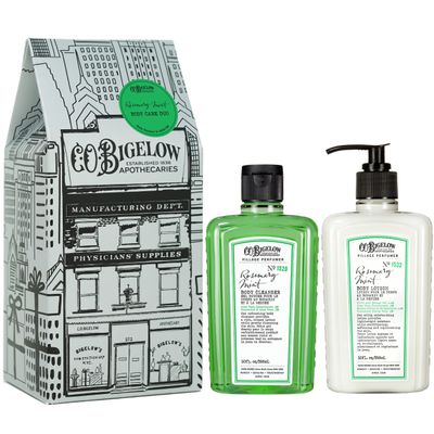 C.O. Bigelow Rosemary Mint Apothecary Duo Skin Care Gift Set, Body Wash & Body Lotion, Liquid Soap & Moisturizing Lotion, Set of 2, 10 Fl Oz