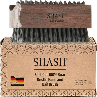 Since 1869 Hand Made In Germany Thermo Beech Wood Black Bristle Nail and Hand Brush