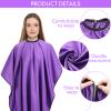 JenPen 6 Pcs Waterproof Hair Styling Cape Salon Barber Cape for Stylist Hairdresser Haircuting Adjustable, 47" x 59"(Black, Gray, Purple) view 3