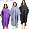 JenPen 6 Pcs Waterproof Hair Styling Cape Salon Barber Cape for Stylist Hairdresser Haircuting Adjustable, 47" x 59"(Black, Gray, Purple) view 4
