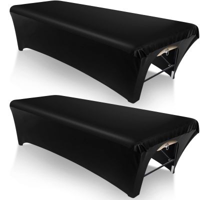 Remagr 2 Pieces Lash Bed Covers PU Leather Wipeable Fitted Massage Table Cover Waterproof Reusable Spa Bed Covers for Lash Massage Spa Salon Made of Artificial Leather and Stretch Fabric