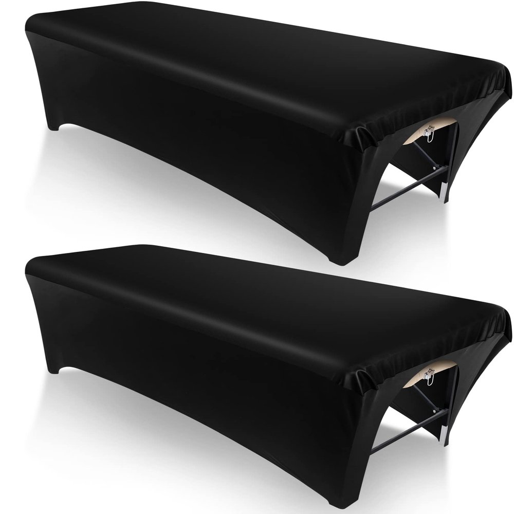 Remagr 2 Pieces Lash Bed Covers PU Leather Wipeable Fitted Massage Table Cover Waterproof Reusable Spa Bed Covers for Lash Massage Spa Salon Made of Artificial Leather and Stretch Fabric