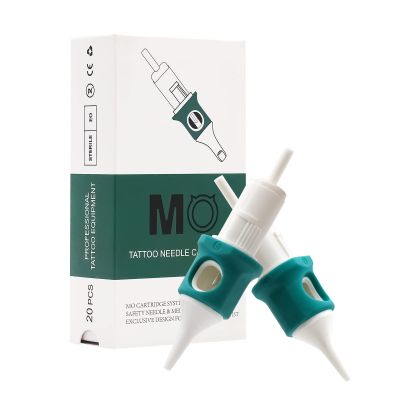 MO MOLONG Tattoo Cartridge Needles 20Pcs Professional MO Cartridges Membrane Tattoo Cartridges with Finger Ledge Round Liner 11 Diameter 0.35mm (1211RL)