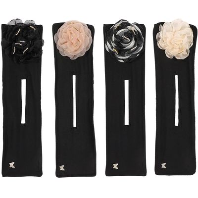 KALLORY 4pcs Hair Twist Bun Maker Deft Hair Bun Maker Lazy Hair Curler Quick Hair Bun Maker Fabric Modeling Tool for Women