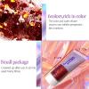 DAGEDA Body Glitter Gel, Face Glitters Body Gel Sequins Shimmer Liquid Eyeshadow, Chunky Glitter for Face Hair Nails, Holographic Cosmetic Laser Powder Festival Glitter Makeup 50ml(Red) view 4