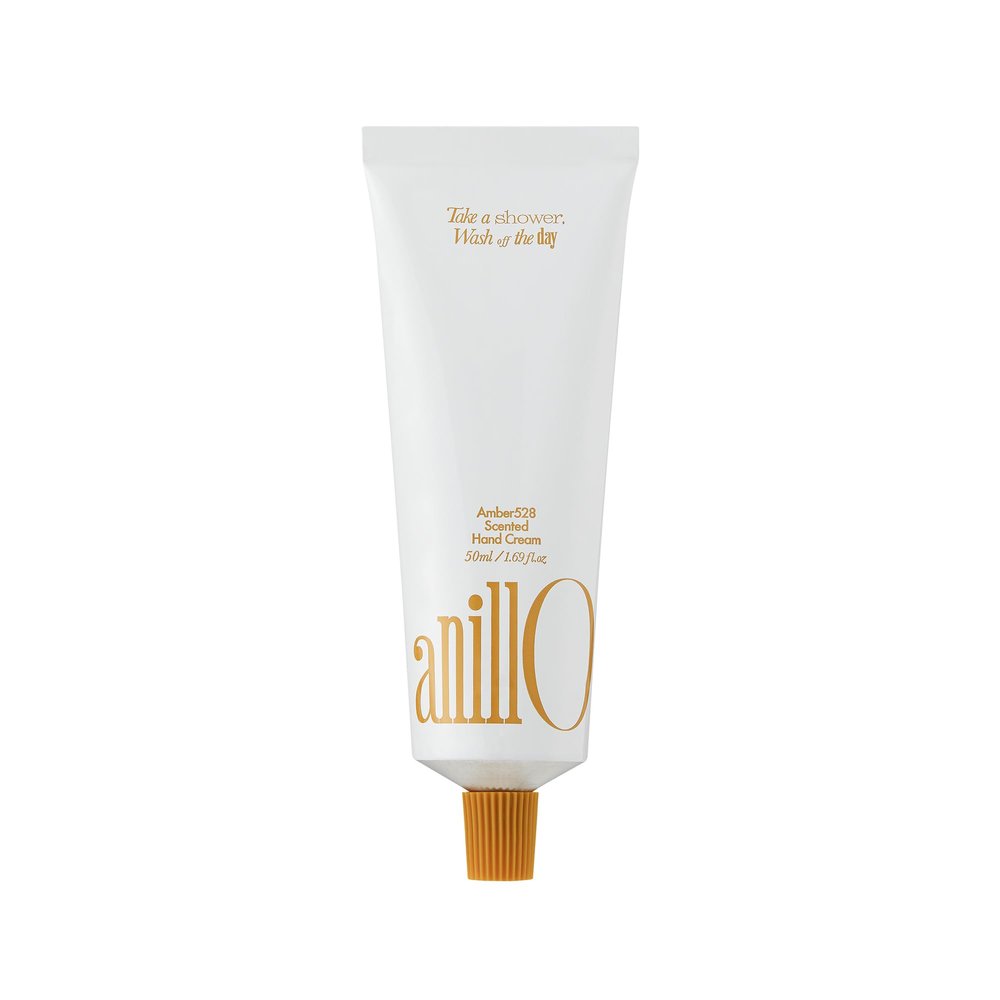 ANILLO Amber528 Scented Hand Cream Vegan Moisturizer with Yuzu Extract, Hinoki Cypress Oil, Shea Butter & Ceramide Amber Scent, Paraben-Free, 1.69 fl. oz