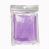 MIPPER 100 pcs Micro Cotton Swabs Disposable Micro Brush Applicator for Eyelash Extension Makeup Clean (light purple,medium) view 1