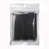 MIPPER 100 pcs Micro Cotton Swabs Disposable Micro Brush Applicator for Eyelash Extension Makeup Clean (black,small) view 1