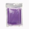 MIPPER 100 pcs Micro Cotton Swabs Disposable Micro Brush Applicator for Eyelash Extension Makeup Clean (dark purple,medium) view 1