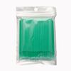 MIPPER 100 pcs Micro Cotton Swabs Disposable Micro Brush Applicator for Eyelash Extension Makeup Clean (dark green,medium) view 1