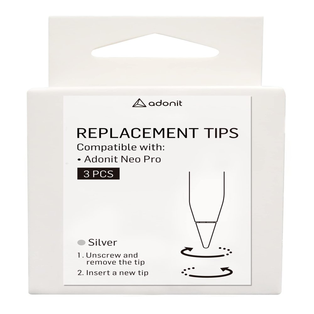 Adonit Neo Pro Replacement Tips 3-Pack(Silver)