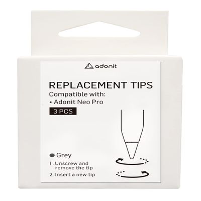 Adonit Neo Pro Replacement Tips 3-Pack(Grey)