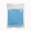 MIPPER 100 pcs Micro Cotton Swabs Disposable Micro Brush Applicator for Eyelash Extension Makeup Clean (light blue,large) view 1