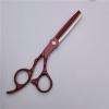 Professional Hair Cutting Shears, 6 Inch Professional Japan 440c Steel Deep Red Hair Scissors Cutting Barber Haircut Thinning Shears Hairdresser Scissors Set (Size : Set) view 3