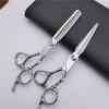 Professional Hair Cutting Shears, 6 Inch Professional Japan 440c Steel Anti-slip Handle Hair Scissors Cutting Barber Haircut Thinning Shears Hairdresser Scissors Set (Size : Set) view 1
