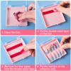 ANCIRS 25 Pack Acrylic Nail Storage Box for DIY Press-on Nails Holder & 60pcs Double Sided Adhesive Nail Display Tape, Artificial Nail Stand Packaging Organizer Case & Fake Nail Tip Tapes for Nail Art view 2