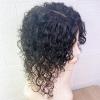 BESTOPPER 6.3*7.1in Curly/Wavy Hair Toppers For Women,Large Silk Base Real Human Hair Hairpieces Toupee Wiglet for Severely Thinning Hair (light brown4#,12in-left part) view 2