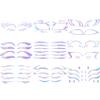 ANCIRS 9 Pack Holographic Stickers for Eye Makeup, Temporary Crystal Face Tattoo Eyebrow Stickers for Halloween Carnival Party Cosplay Music Festival Decoration view 1