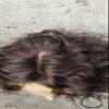 BESTOPPER 6.3*7.1in Curly/Wavy Hair Toppers For Women,Large Silk Base Real Human Hair Hairpieces Toupee Wiglet for Severely Thinning Hair (off black,14in-right part) view 2