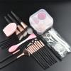 111 30Pcs Black makeup brushes and makeup sponges makeup tool set makeup brushes set natural synthetic eye shadow foundation make-up facial mixed powder blusher concealer eye makeup brush set view 3