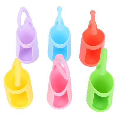 Artibetter Silicone Bottle Caps Essential Oil Rollers 6pcs 15ml Silicone Roller Bottle Holder Sleeve Essential Oil Bottle Case Travel Cover Essential Oil Holder Accessories Travel Bottle Set Tote Box