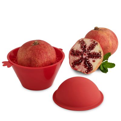 HIC Kitchen Pomegranate Seed Remover, BPA-Free Plastic And Silicone, 3-Piece Set For Fast, Easy, Mess-Free Deseeding