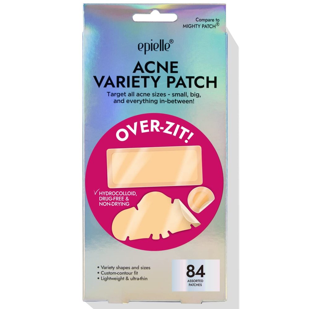 Epielle Over-Zit Acne Variety Patches | 84 Hydrocolloid Acne Pimple Patch for Covering Zits and Blemishes for Full Face (84 Count)