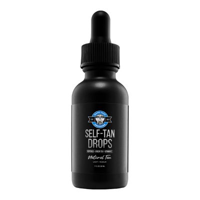 Game Face Grooming Self Tanner - Self Tanning Drops For Men | Color Correcting Self Tan Drops for Gradual & Natural Glow For Face & Body | Water Based, Vegan and Cruelty Free | Made In The USA