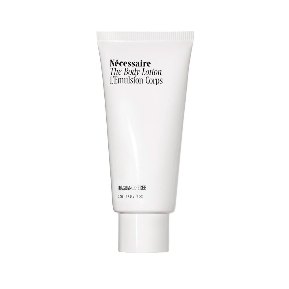 Ncessaire The Body Lotion Fragrance-Free Unscented Multi-Peptide Body Moisturizer for Women + Men Non-Comedogenic Lotion for Sensitive Skin 200 ml/6.8 fl oz
