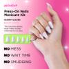 PaintLab Press-On Nails Manicure Kit, Glossy Glazed Almond, 24-Piece Set, Long-Lasting Fake Nails with Glue, File, Prep Pad & Cuticle Stick view 2