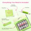 PaintLab Press-On Nails Manicure Kit, Glossy Glazed Almond, 24-Piece Set, Long-Lasting Fake Nails with Glue, File, Prep Pad & Cuticle Stick view 3