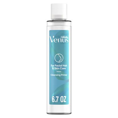 Gillette Venus for Facial Hair & Skin Care Cleansing Primer for Dermaplane Prep, 6.7oz, Use Before Eyebrow Razor, Dermaplaning Oil, Dermaplane Moisturizer, Dermaplaning Cleanser and Face Wash