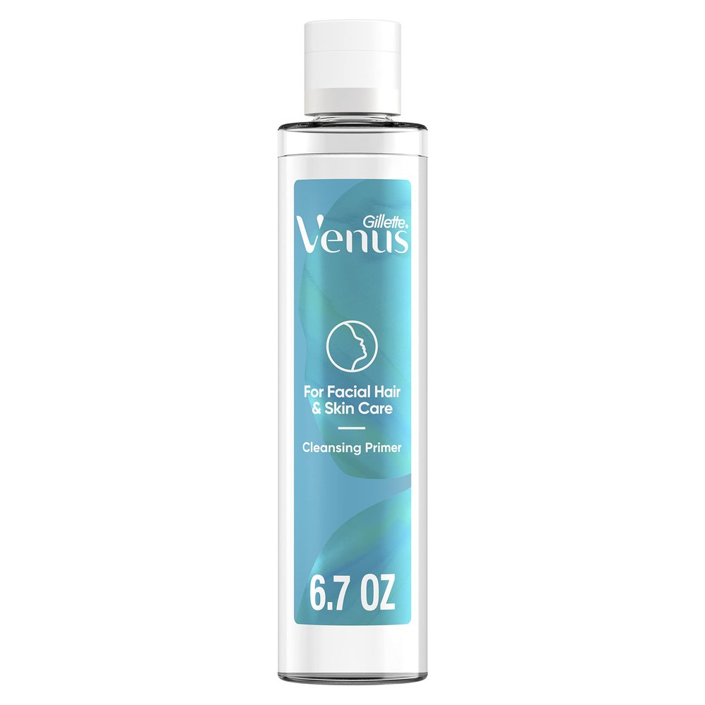 Gillette Venus for Facial Hair & Skin Care Cleansing Primer for Dermaplane Prep, 6.7oz, Use Before Eyebrow Razor, Dermaplaning Oil, Dermaplane Moisturizer, Dermaplaning Cleanser and Face Wash