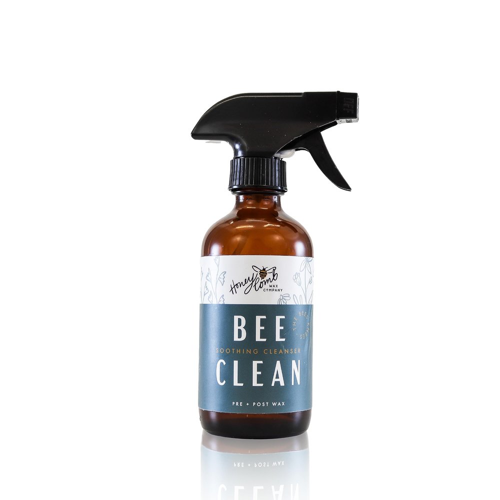 Honeycomb's Professional BeeClean Pre/Post Cleanser, Removes Oils and Make-up Before Hair Removal, Essential Pre-Treatment for Effective Waxing, Single Bottles, BeeClean 8 oz