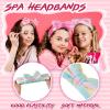 Jecery 18 Pcs Spa Party Supplies for Girls 6 Satin Kimono Robe 6 Spa Headband 6 Disposable Foam Pedicure Slippers (Pink,Size 10) view 3