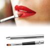 2-piece ergonomic design retractable and easy to clean single head aluminum tube lipstick brush travel lipstick glossy makeup brush view 3
