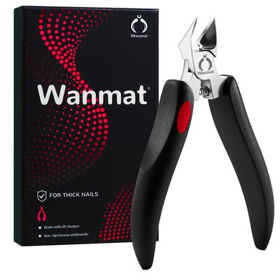Toe Nail Clipper for Ingrown or Thick Toenails,Toenails Trimmer and Professional Toenail Nipper for Seniors with Stainless Steel Surper Sharp Blades (Soft Handle Nail Clippers for Thick Nails)